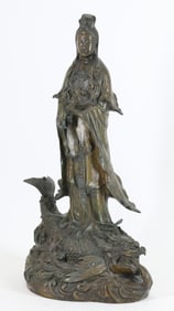 Japanese Guanyin Bronze Sculpture