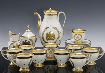 Old Paris Porcelain Coffee Service for 10
