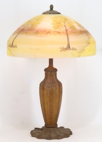 Attr. Pittsburgh Reverse Painted Lamp