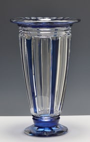 Attr. Val St. Lambert Cut to Clear Vase