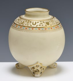 Royal Worcester Reticulated Porcelain Vase