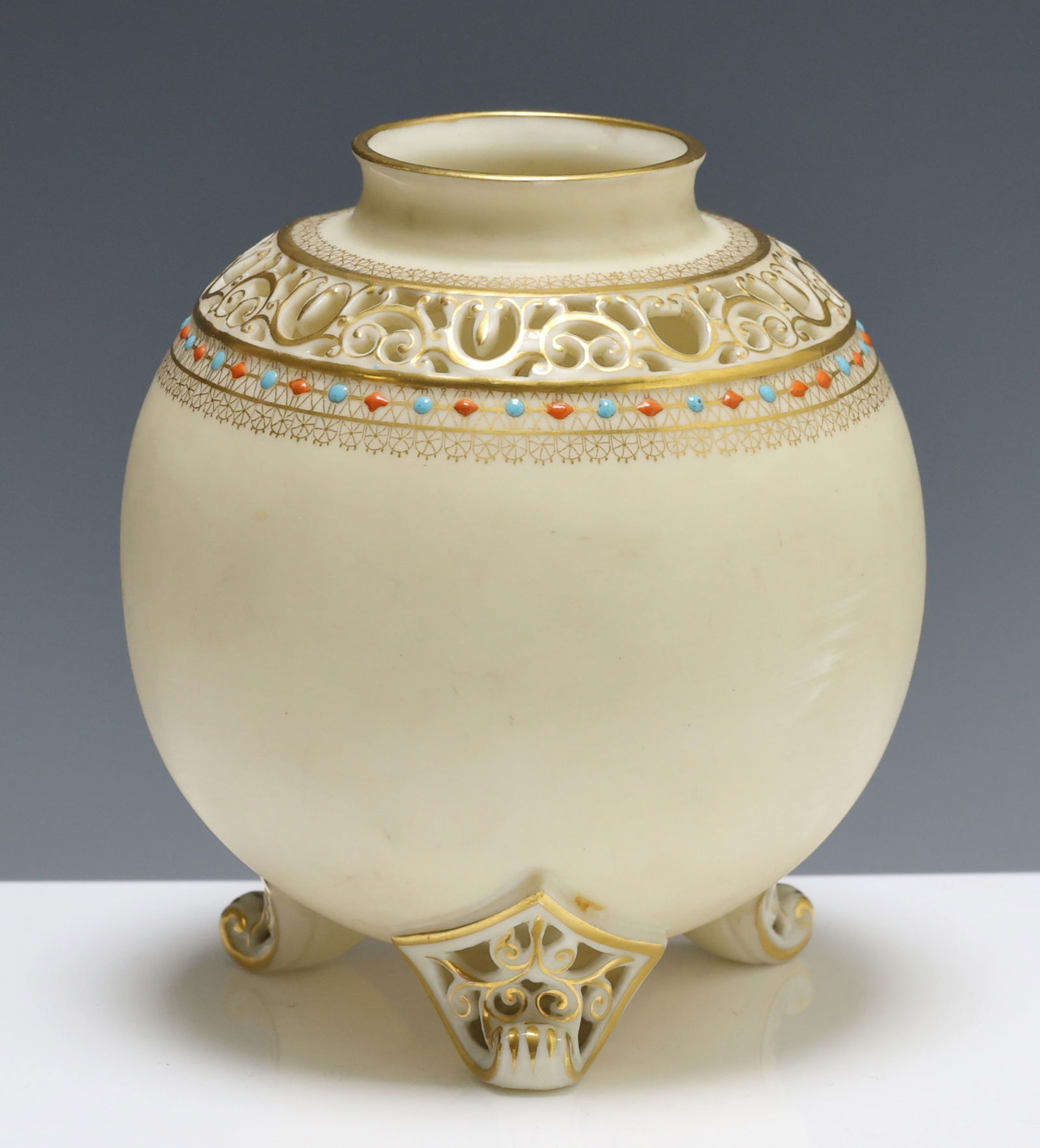 Royal Worcester Reticulated Porcelain Vase (1 of 7)