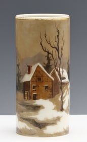 Attr. Boston and Sandwich Glass Cylinder Vase