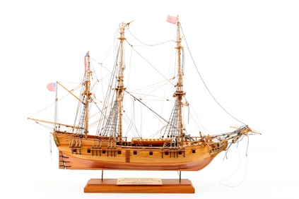 Wooden Model of the Rattlesnake, Plymouth, Mass. 1779