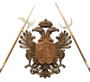 Spanish Toledo Coat of Arms Wall Hanging with Weapons