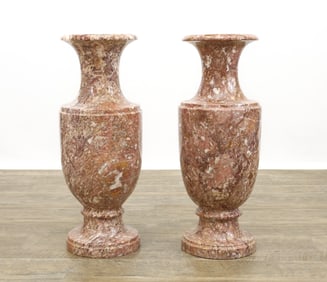 Italian Breccia Pernice Marble Vases
