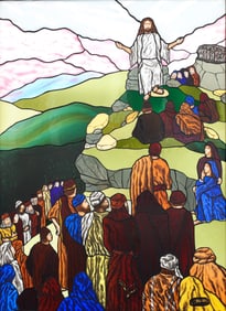 Maurice Gareau Stained Glass Panel