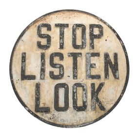Cast Iron Railroad Sign