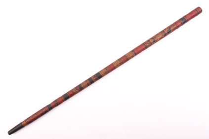 Folk-Art Painted Cane