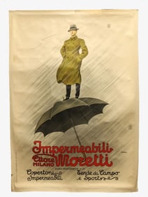 Italian Fashion Advertising Poster for Raincoats-1920's