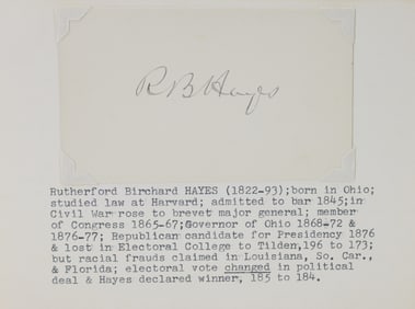 Autograph of Rutherford B. Hayes