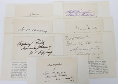 Autographs of U.S. Supreme Court Justices