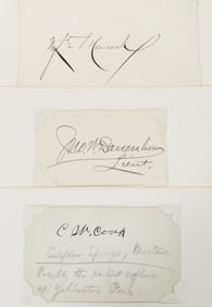 Autographs of Military Officers and Expedition Leader