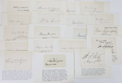 Autographs of 19th Century American Politicians