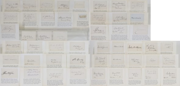 Autographs of 19th Century American State Governors