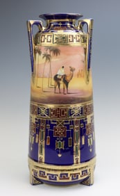 Nippon Porcelain Cobalt Vase