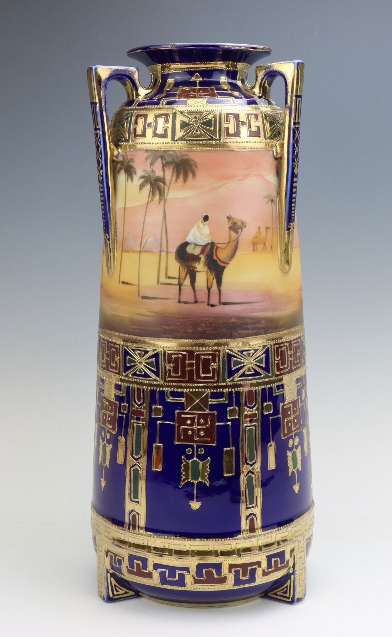 Nippon Porcelain Cobalt Vase