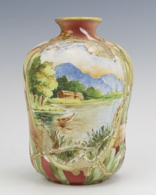 Nippon Tapestry Vase