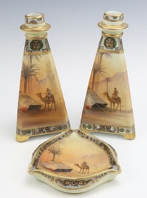 Nippon Candle Holders & Bowl