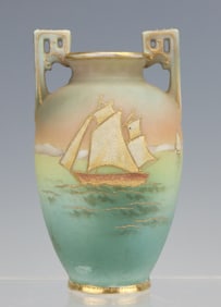 Nippon Coralene Vase