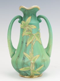 Nippon Coralene Vase