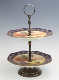 Noritake Porcelain Tiered Tray
