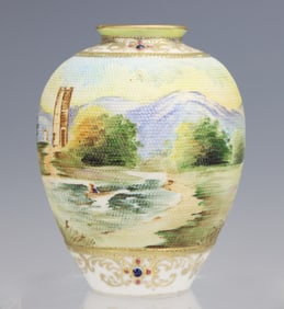Nippon Tapestry Vase