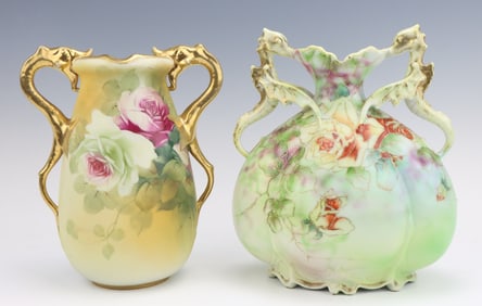 Nippon Porcelain Vases