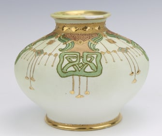 Nippon Coralene Vase