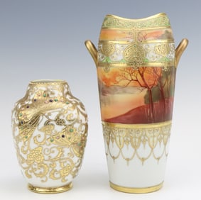 Nippon Porcelain Vases