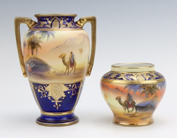 Nippon Porcelain Vases