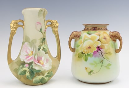 Nippon Porcelain Vases