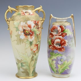 Nippon Porcelain Vases