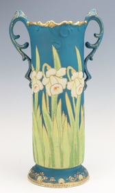 Nippon Coralene Vase