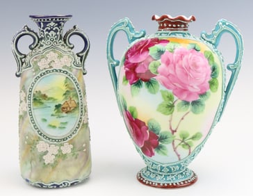 Nippon Porcelain Vases