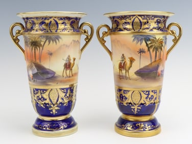 Nippon Porcelain Vases