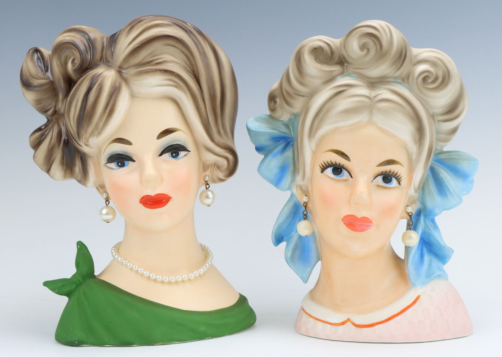 Napcoware & Enesco Lady Head Vases
