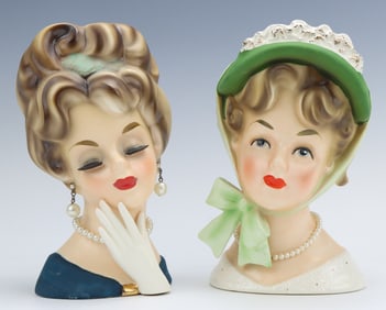 Brinn's & Inarco Lady Head Vases