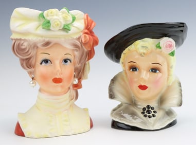 Shafford & Inarco Lady Head Vases