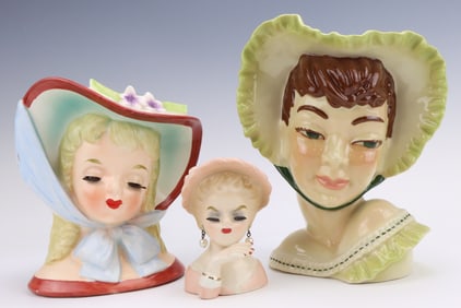 Ceramic Arts Studio, Inarco & Napco Lady Head Vases