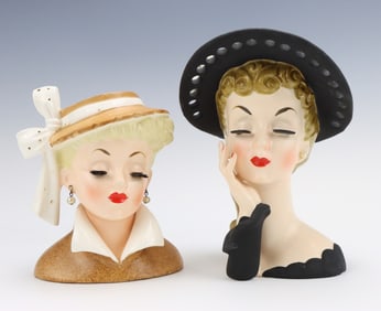Napco Lady Head Vases