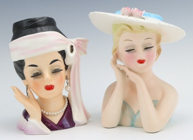 Inarco Lady Head Vases
