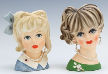Napco & Relpo Lady Head Vases