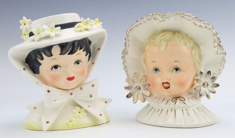 Relpo & Inarco Youth Head Vases