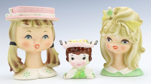 Lefton, Enesco & Brinn's Head Vases
