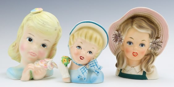 Youth Head Vases