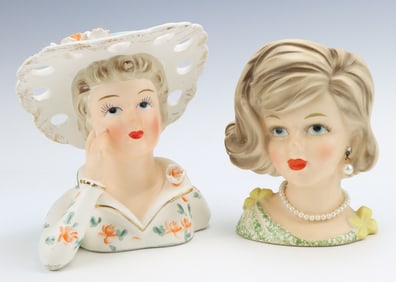Relpo & Lady Head Vases