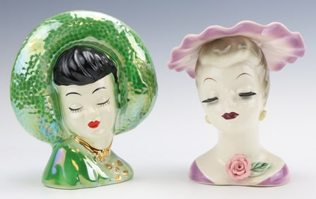Glamour Girl & Napco Lady Head Vases