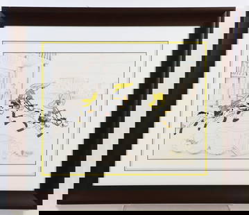 Warner Brothers Bugs Bunny Signed Cel: Warner Brothers, Virgil Ross, limited edition Bugs Bunny cel, 19/25, dated 1992, signed, framed, includes COA. 22.5&rdquo;h x 26&rdquo;w framed