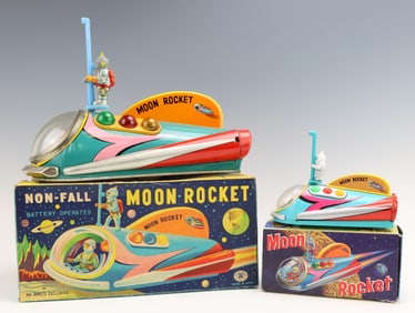 Tin Litho Moon Rocket